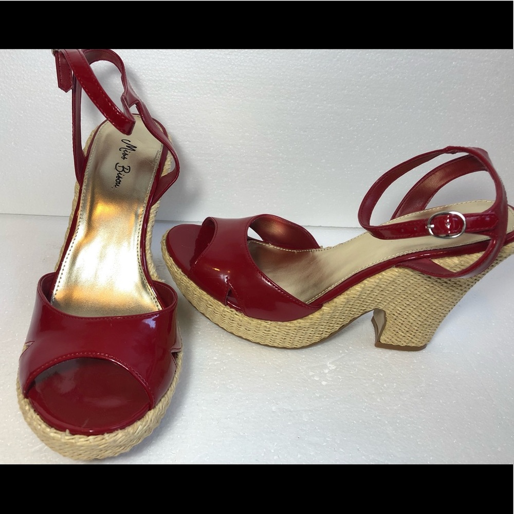 🛑SOLD🛑Miss Bisou high chunky heels ankle strap